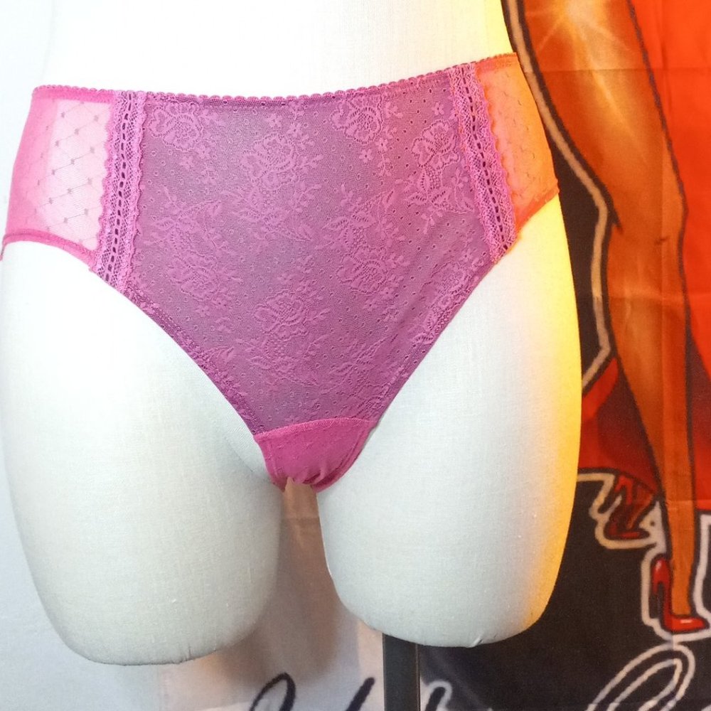 Pink Honey Lace and Mesh Panties